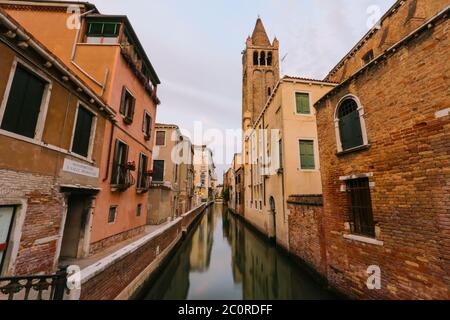 A quiet Canal in Venice, Italy Stock Photo
