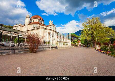 Kurhaus of Meran is a famous building and a symbol of Merano town in South Tyrol in northern Italy Stock Photo