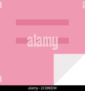 Pink sticker vector flat isolated Stock Vector