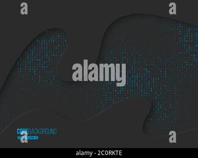 Binary code digital technology concept. Stock Vector