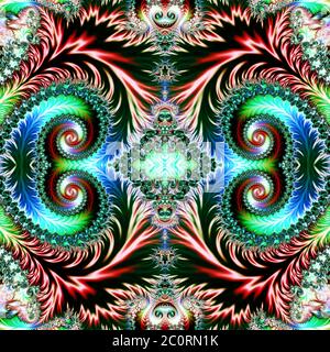 Multicolored Background with Spiral Pattern. Artwork for creative design, art and entertainment. Stock Photo