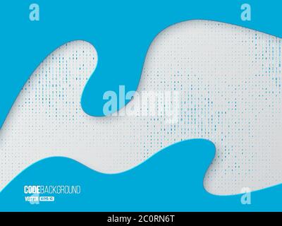 Binary code digital technology concept. Stock Vector