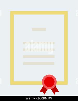 Award diploma vector flat isolated Stock Vector