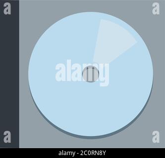 CD disc in plastic packaging vector flat isolated Stock Vector
