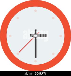 Wall clock without dial vector flat isolated Stock Vector