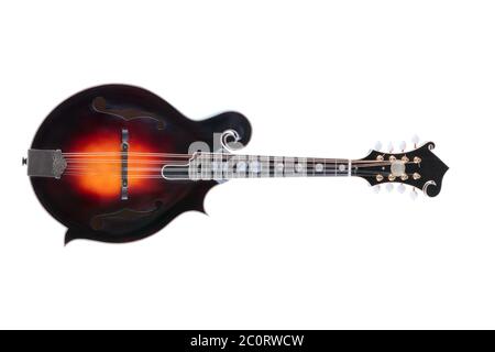 Handmade mandolin on a white background Stock Photo