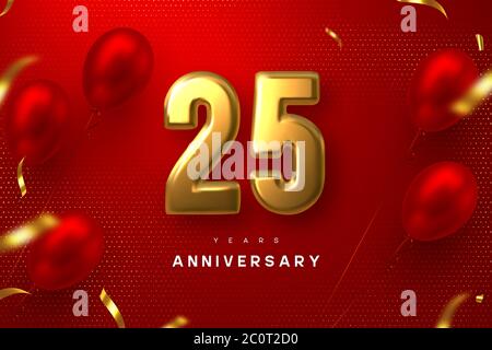 25 years anniversary celebration banner. Stock Vector