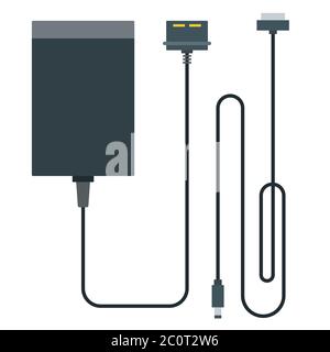 Powerbank drone charger, usb cable vector illustration in a flat design Stock Vector