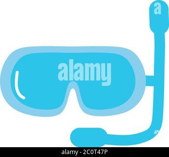 snorkel mask icon over white background, vector illustration Stock ...