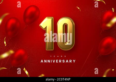 10 years anniversary celebration banner. Stock Vector