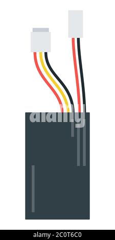 Battery Charger for drone, quadrocopter vector illustration in a flat design Stock Vector