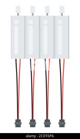 Wheel drive drone engine vector illustration in a flat design Stock Vector