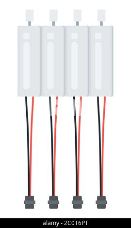 Wheel drive drone engine vector illustration in a flat design Stock Vector