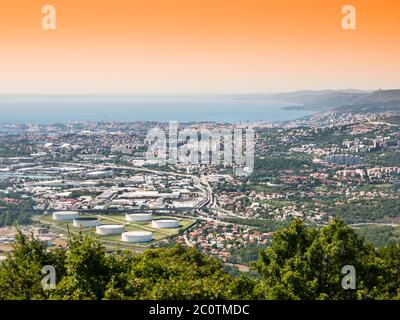 evening in the bay of Trieste Stock Photo - Alamy