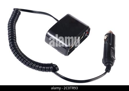 The device in the car lighter Stock Photo