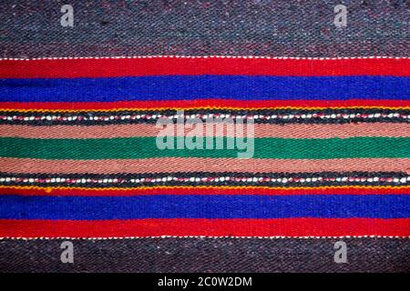 Old bulgarian colorful carpet texture Stock Photo