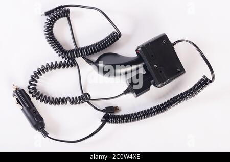 The device in the car lighter Stock Photo