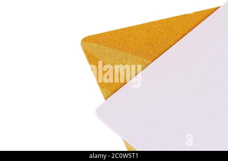Plastic card isolated on white background Stock Photo