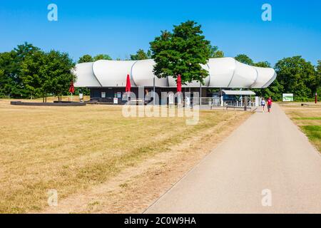 KOBLENZ, GERMANY - JUNE 27, 2018: Cable car station at the Ehrenbreitstein Fortress in Koblenz town in Germany Stock Photo