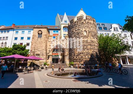 BONN, GERMANY - JUNE 29, 2018: Sterntor or star gate tower in Bonn city, Germany Stock Photo