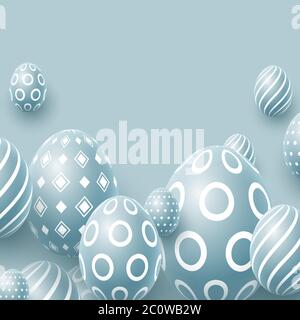 Abstract Easter blue background. Stock Vector
