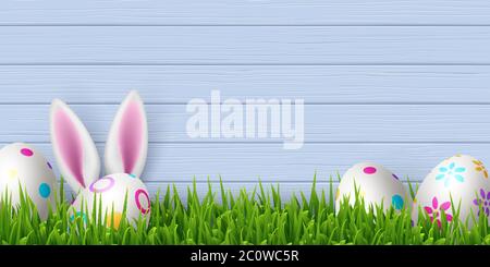Vector Easter holiday banner. Stock Vector