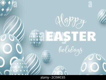 Abstract Easter blue background. Stock Vector