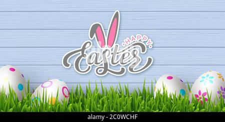 Vector Easter holiday banner. Stock Vector