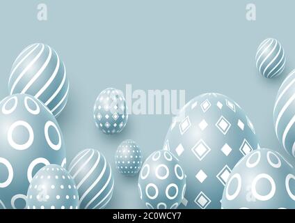 Abstract Easter blue background. Stock Vector