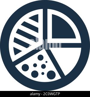 Beautiful design and fully editable Pie chart presentation, statistics, analysis graph for commercial, print media, web or any type of design projects Stock Vector