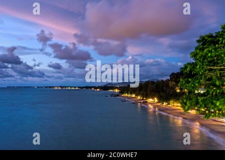 Sunset at Khao Lak Beach, Thailand Stock Photo