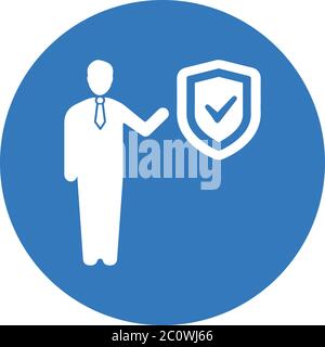 Beautiful, meticulously designed Business protection shield icon. Stock Vector