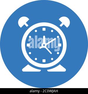 Pixel perfect Table clock, alarm, time management icon for commercial, print media, web or any type of design projects. Stock Vector