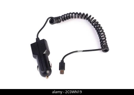 The device in the car lighter Stock Photo