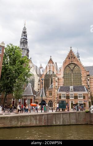 Oude Kerk (Old Church) in Amsterdam Stock Photo