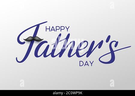 Happy Fathers Day hand written calligraphy. Stock Vector