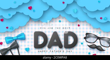 Happy Fathers Day typographic design. Stock Vector