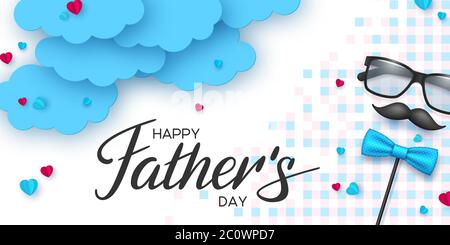 Happy Fathers Day banner. Stock Vector