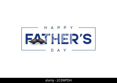 Happy Fathers Day typography design. Stock Vector