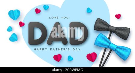 Happy Fathers Day typographic design. Stock Vector