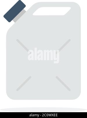 Benzine plastic container with twist flat isolated Stock Vector