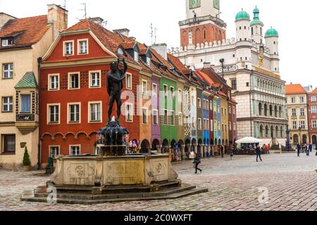 Old market square in Poznan Stock Photo