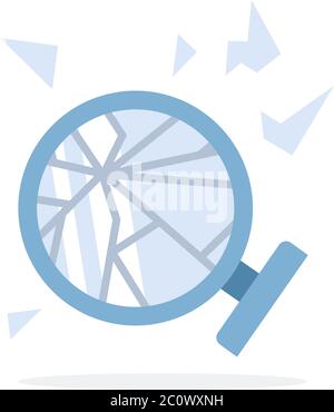 Broken mirror vector flat isolated Stock Vector