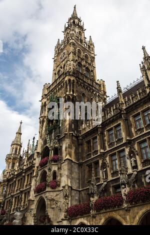 Marienplatz town hall in Munich Stock Photo