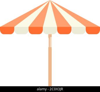 Beach umbrella vector icon flat isolated Stock Vector