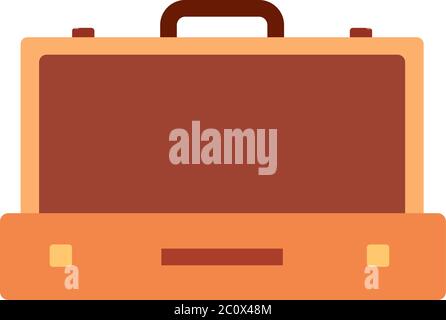 Suitcase for clothes vector icon flat isolated Stock Vector