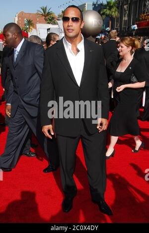 Dwayne 'The Rock' Johnson at the 2007 ESPY Awards - Arrivals held at the Kodak Theatre in Hollywood, CA. The event took place on Wednesday, July 11, 2007. Photo by: SBM / PictureLux - File Reference # 34006-7224SBMPLX Stock Photo