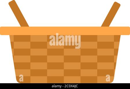 Picnic basket vector icon flat isolated Stock Vector