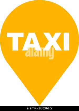 Taxi location vector icon flat isolated Stock Vector