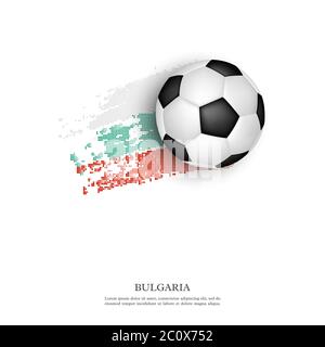 Soccer ball on Bulgaria flag. Stock Vector
